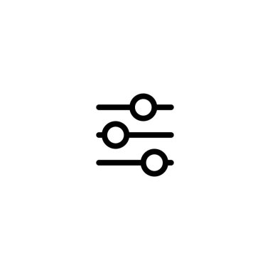 Ayarlar kaydırıcıları, Filtre vektör simgesi. Bu simge kullanım yönetim panelleri, ebsite, arayüzler, mobil uygulamalar için. Stok Vektörü illüstrasyonu izole edildi