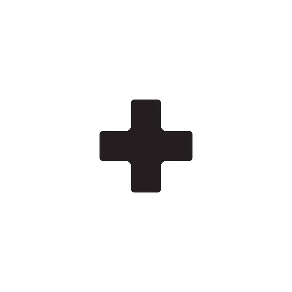 Añadir Más Icono Cruz Signo Matemático Adicional Símbolo Médico Stock — Archivo Imágenes Vectoriales