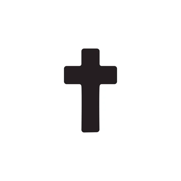 Christian Cross Icon Flat Design Vector Illustration Abstract Christian Cross — Stock Vector