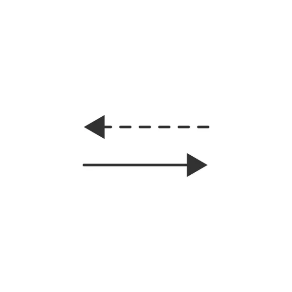 Směr Dva Opačné Směry Roztáhnout Šipky Ikonu Stínem Šíp Zádech — Stockový vektor