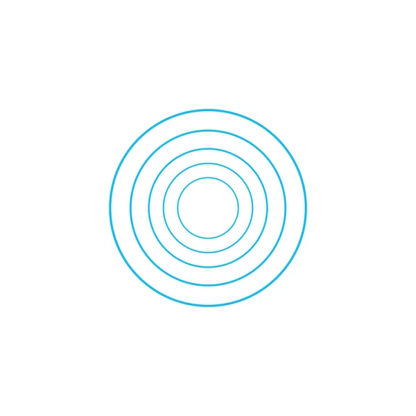 Στοιχεία Ομόκεντρου Κύκλου Επίκεντρο Έννοια Αφηρημένο Μοτίβο Κύκλου Απομονωμένη Απεικόνιση — Διανυσματικό Αρχείο