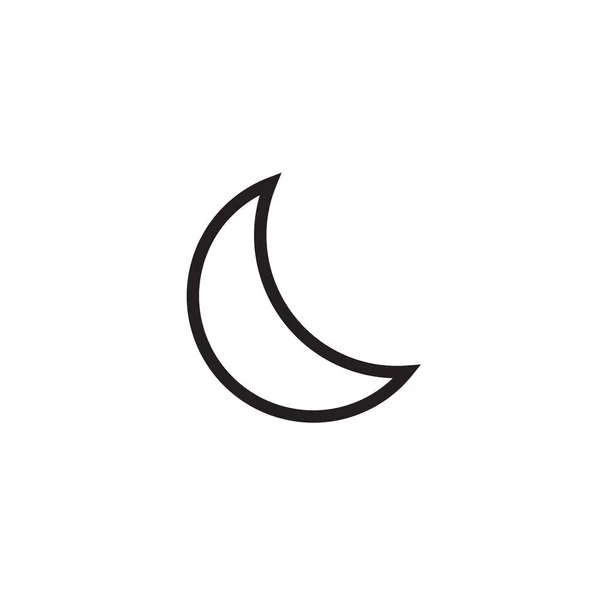 Croissant Lune Soirée Nuit Line Art Pour Les Applications Les — Image vectorielle