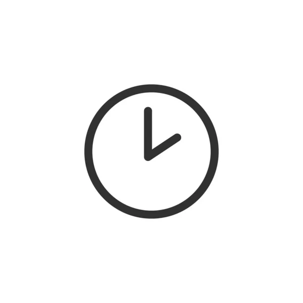 Tempo Linear Ícone Relógio Estoque Ilustração Vetorial Isolado — Vetor de Stock