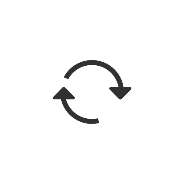 Icône Circulaire Deux Flèches Actualiser Convertir Échanger Des Ions Illustration — Image vectorielle