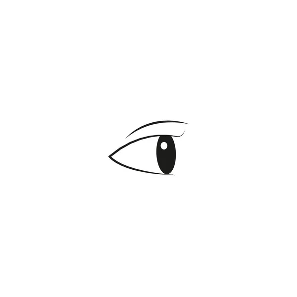 Mata Pada Latar Belakang Putih Mata Wanita Logo Mata Mata - Stok Vektor