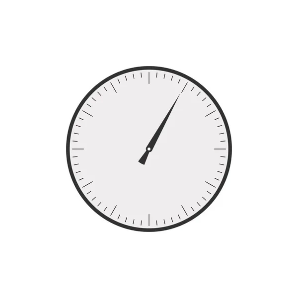 Horloge Vide Visage Minuterie Illustration Vectorielle Stock Isolé — Image vectorielle