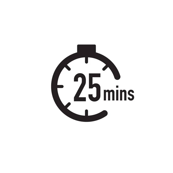 Minutos Temporizador Cronómetro Icono Cuenta Atrás Medida Tiempo Icono Chronometr — Vector de stock