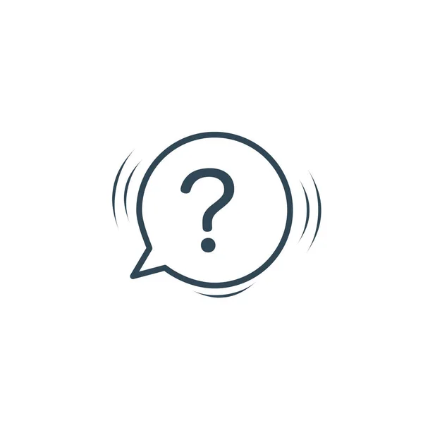 Shaking Burbuja Chat Signo Interrogación Faq Icono Woth Burbuja Chat — Vector de stock