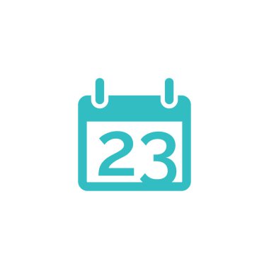 Takvim düzenleyici simgesi, 23 hatırlatma simgesi, buluşma simgesi. Stok Vektörü illüstrasyonu izole edildi