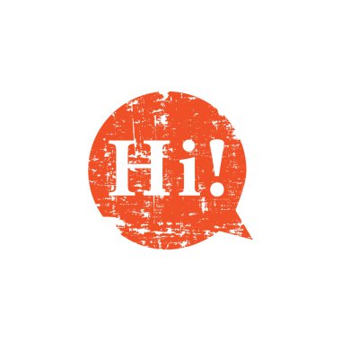 Grunge konuşma balonu çerçevesi, blog simgesi. Blog tasarımı, sohbet, forum, sosyal ağ, iletişim kavramı. Stok Vektörü illüstrasyonu izole edildi