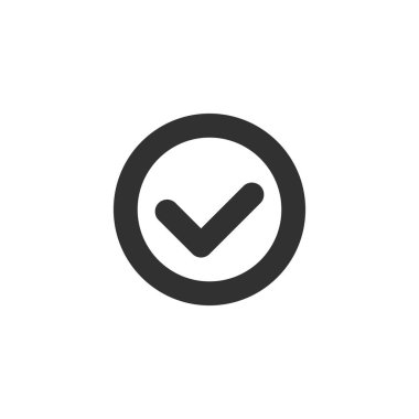 Çemberde simgeyi kabul et. İşaretleme, işaretleme simgesi, onayla, onayla, kabul et, daire çiz, kabul et, anlaşma, onay, onaylama Stok Vektörü ilüstrasyonu izole edildi