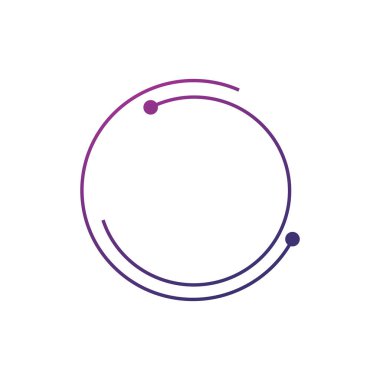 Fütürist daire arayüzü. Stok vektör çizimi izole edildi