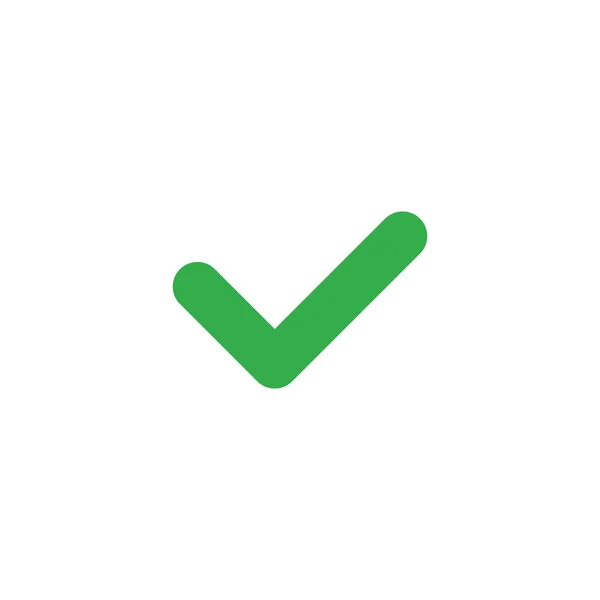 Marca Verificação Marca Verde Ícone Confirmação Estoque Ilustração Vetorial Isolado — Vetor de Stock