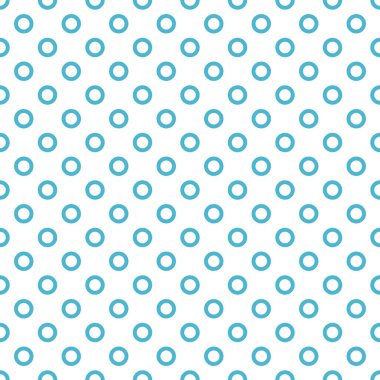 Mavi geometrik çember noktaları ya da dikişsiz halka deseni. vektör illüstrasyonu