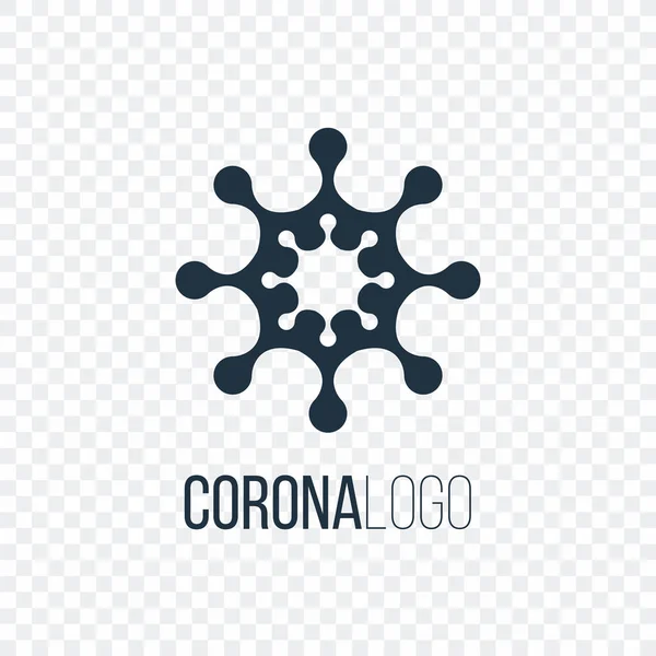 Modré Abstraktní Bakterie Nebo Virus Logo Design Covid19 Coronavirus Pandemie — Stockový vektor