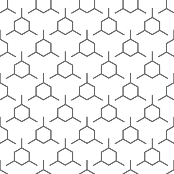 Biały Sześciokątny Wzór Struktury Molekularnej Bez Szwu Ilustracja Wektora Zapasowego — Wektor stockowy