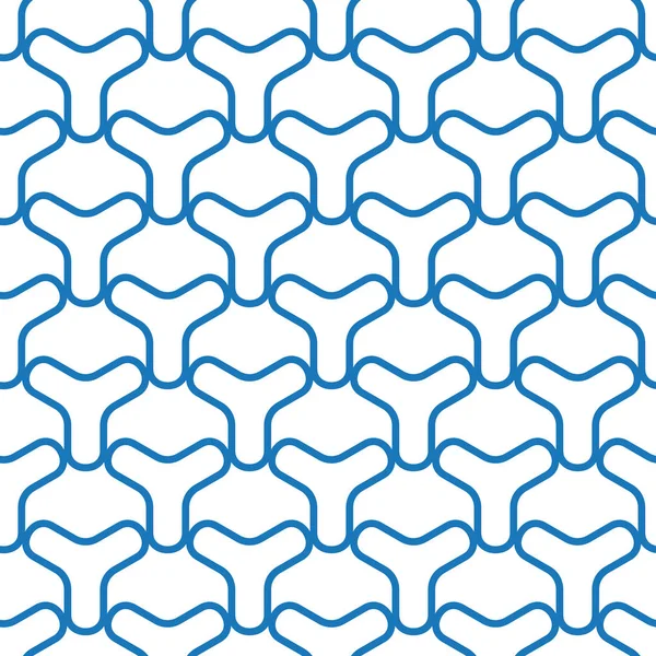 Vector Naadloze Blauw Afgeronde Driehoek Patroon Abstract Achtergrond Voorraadvector Illustratie — Stockvector