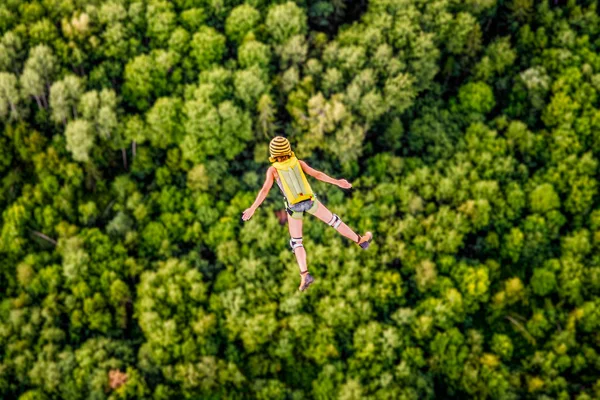 Base jump met antenne Rechtenvrije Stockfoto's