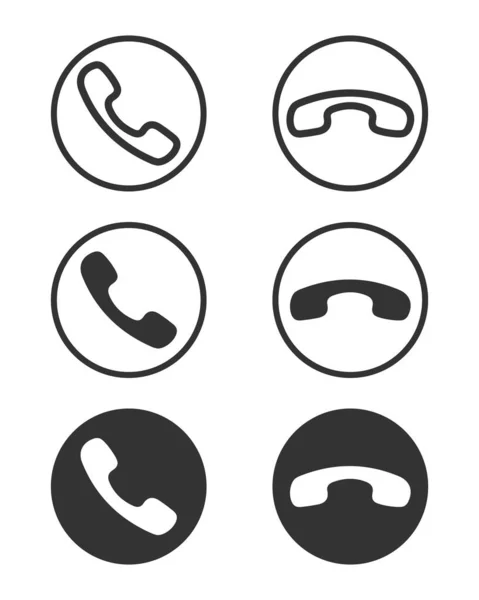 Conjunto de iconos de teléfono — Archivo Imágenes Vectoriales
