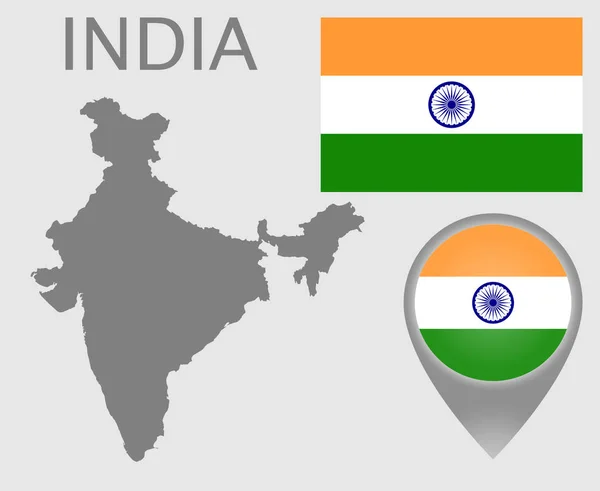 India en blanco — Vector de stock