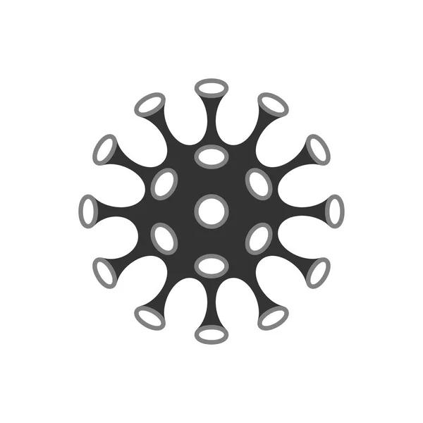 Icône Graphique Virus Coronavirus Isolé Sur Fond Blanc Symbole Microbe — Image vectorielle