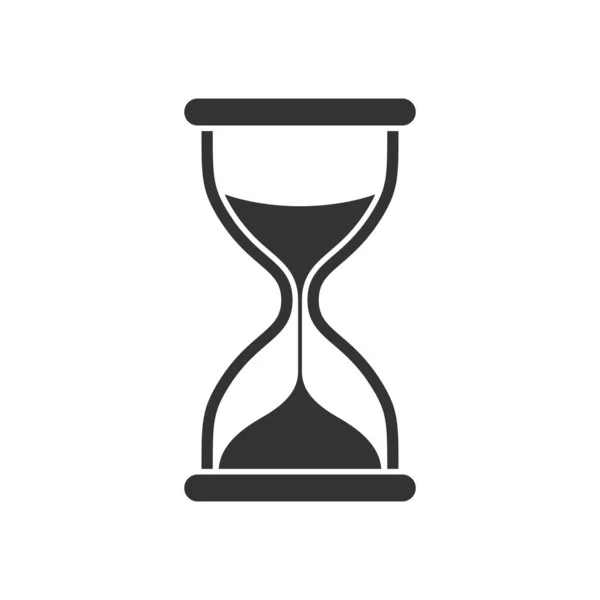 砂時計のグラフィックアイコン 白い背景にサングラスサインが隔離されている 時間の象徴だ ベクターイラスト — ストックベクタ