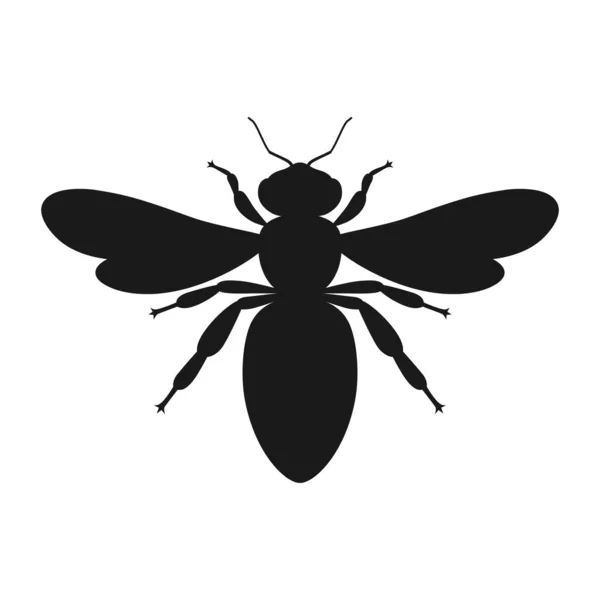 Ikon Grafis Lebah Sign Bee Terisolasi Pada Latar Belakang Putih - Stok Vektor
