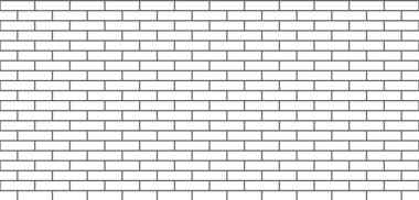 Tuğla duvar dokusu. Kusursuz grafik arka plan beyaz duvar. Tasarım şablonu. Vektör illüstrasyonu