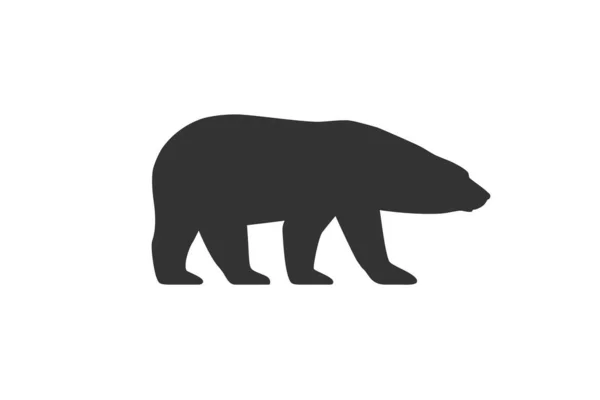 Icona Grafica Dell Orso Polare Orso Artico Segno Isolato Sfondo — Vettoriale Stock