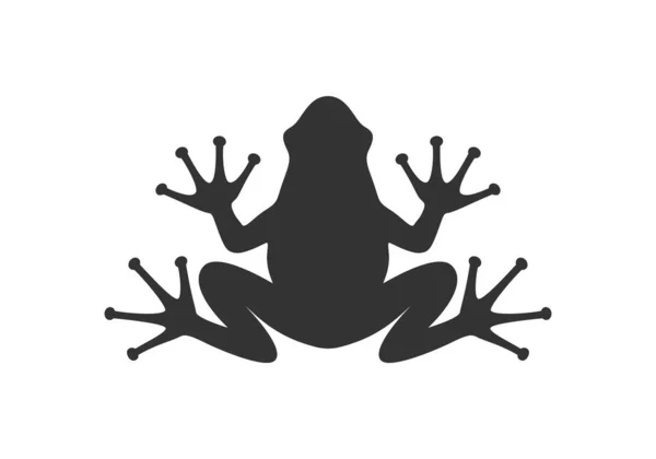 Žabí Grafická Ikona Žabí Černá Značka Izolované Bílém Pozadí Vektorová — Stockový vektor