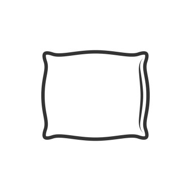 Yastık grafik simgesi. Yastık işareti beyaz arkaplanda izole edildi. Vektör illüstrasyonu