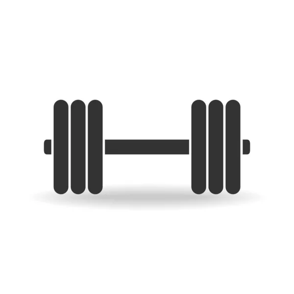 Dumbbell Grafisch Icoon Dumbbell Teken Geïsoleerd Witte Achtergrond Vectorillustratie — Stockvector