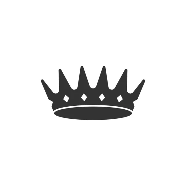 Kronisk Grafisk Ikon Corona Tecken Isolerad Vit Bakgrund Kunglig Symbol — Stock vektor