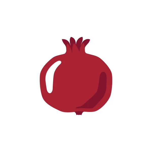 Pomegranate Graphic Icon Garnet Sign Isolated White Background Symbol Pomegranate — 스톡 벡터