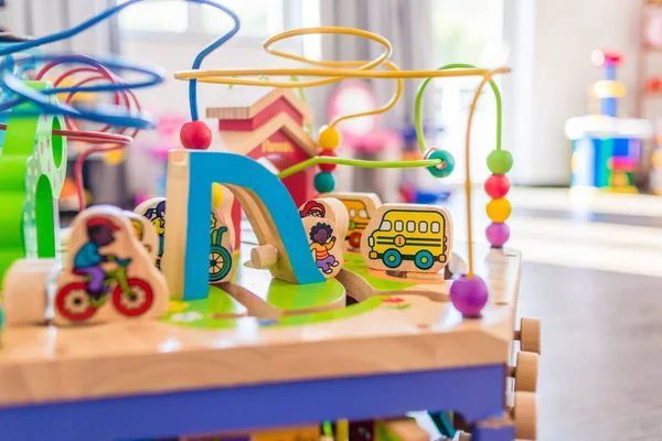 Details of big interesting wooden learning toy — Stock Photo, Image