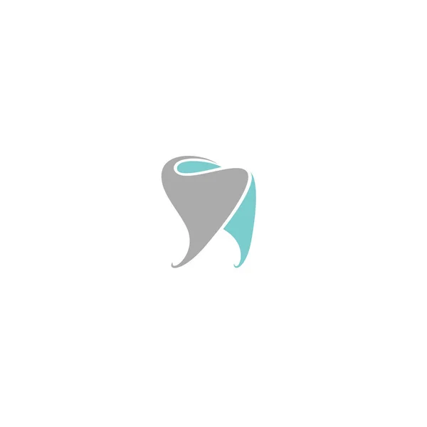 Dent Bleu Blanc Dentiste Symbole Vectoriel Illustration Design — Image vectorielle
