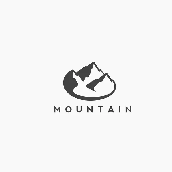 Montanha Cor Cinza Com Topografia Desenho Ilustração Vetorial — Vetor de Stock