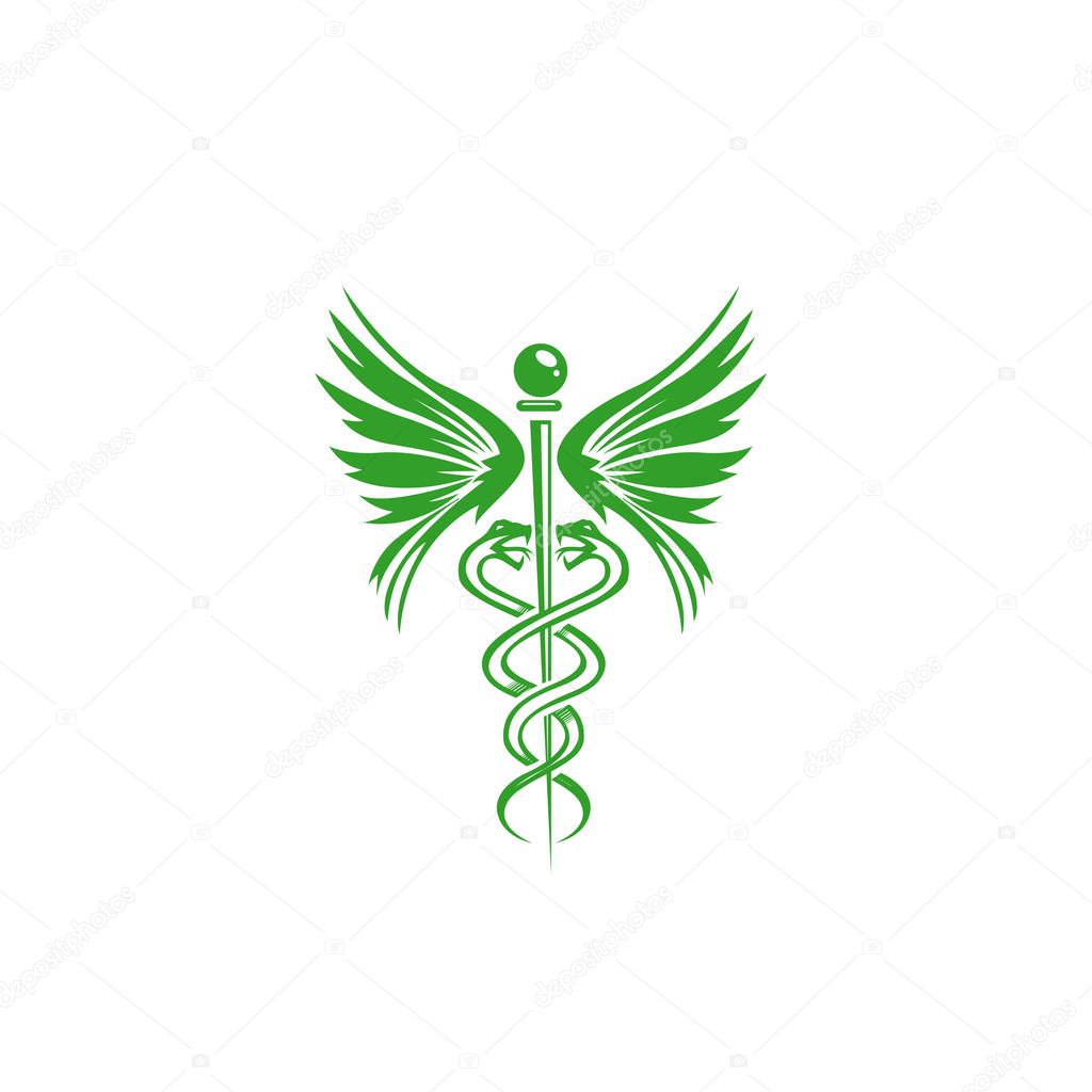 Green doctors symbol on white background vector illustration design.