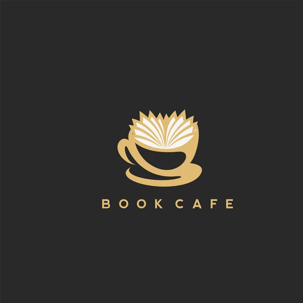 Ilustração de uma xícara de café com um livro —  Vetores de Stock