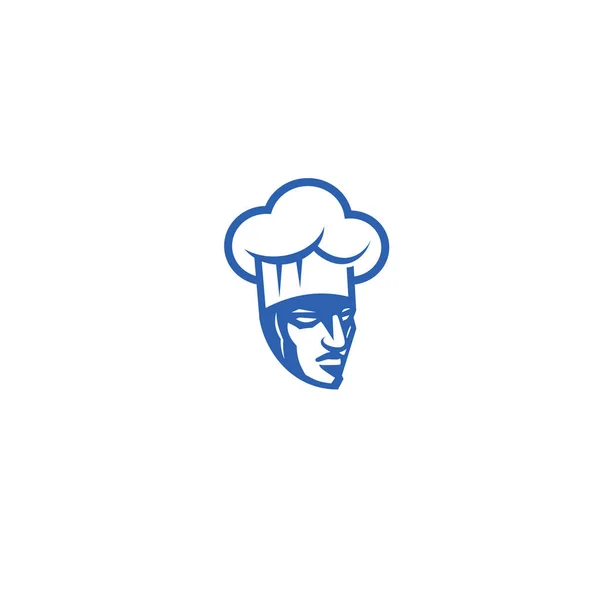 Minimális logó dühös chef vektoros illusztráció — Stock Vector