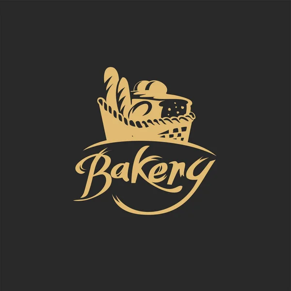 Altın ekmek sepeti vektör çizim