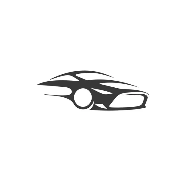 Logo minimal d'illustration vectorielle de voiture noire de luxe — Image vectorielle