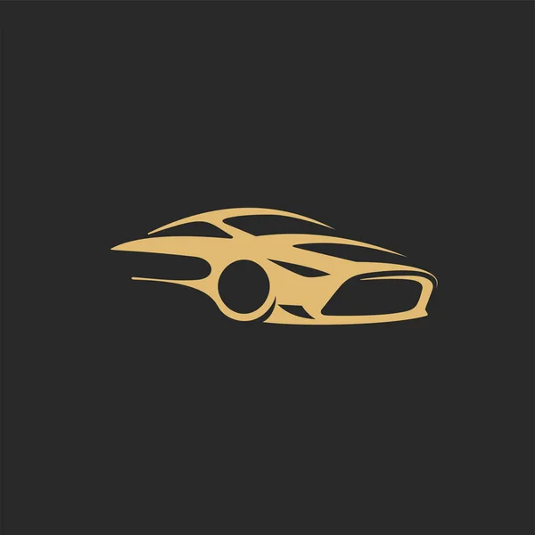 Ilustração do vetor do modelo do logotipo do carro ouro . — Vetor de Stock
