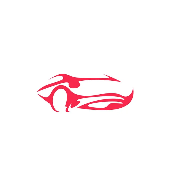 Muy rápido color rojo deportes coche vector ilustración — Vector de stock