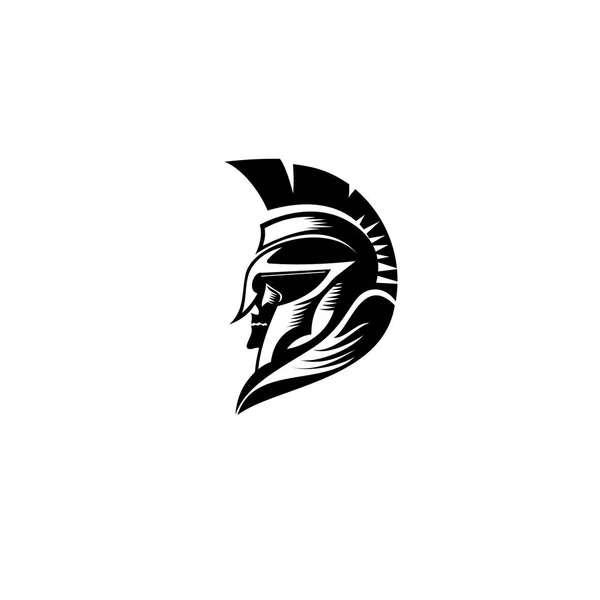 Savaşçı logo vektör çizim kask — Stok Vektör