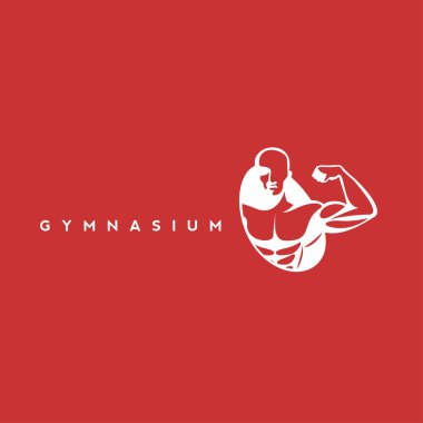 beyaz spor salonu simge vektör çizim.