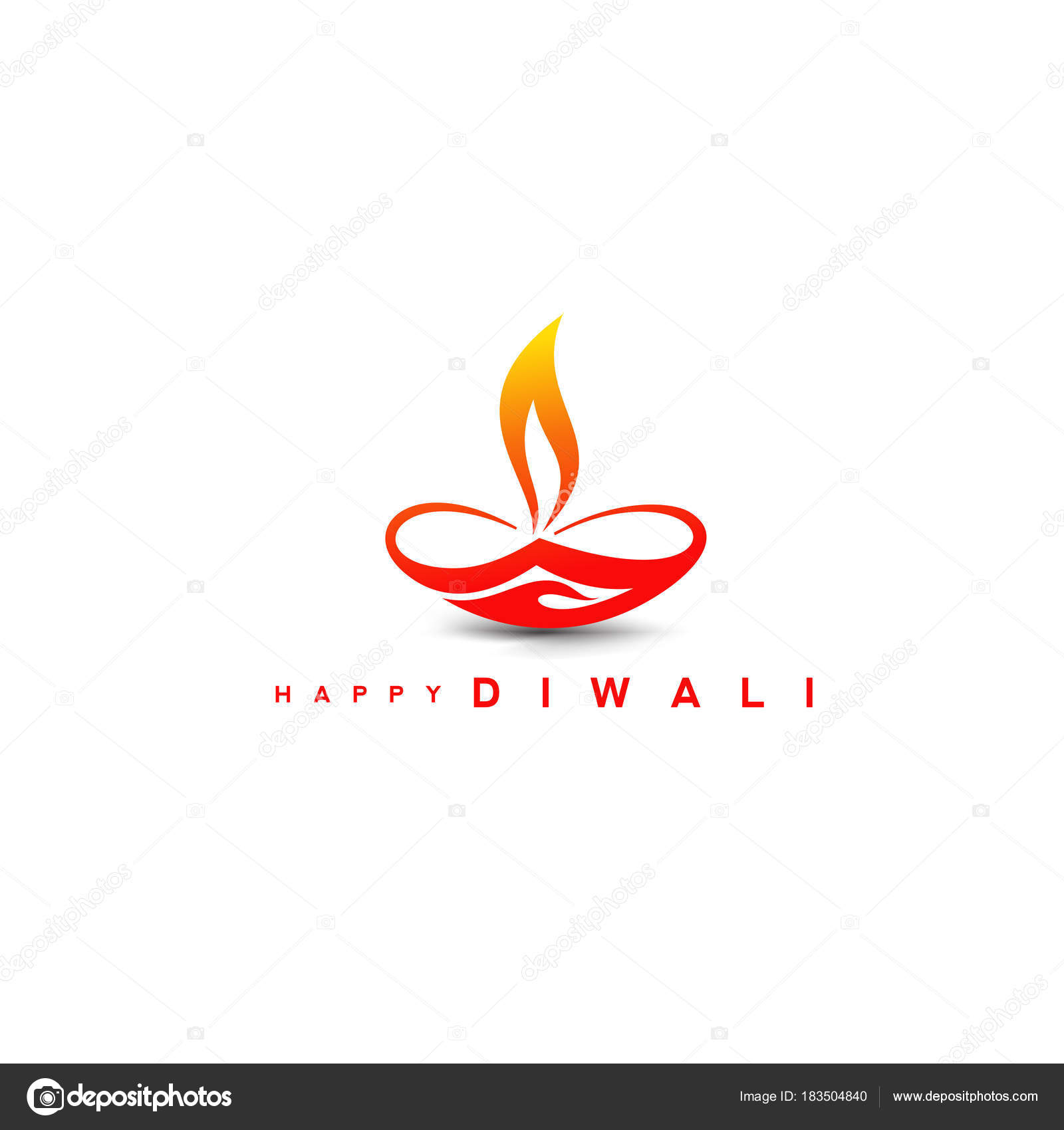 Handwritten lettering Happy Diwali on white background vector illustration.  Stock Vector Image by ©vicasso #183504840