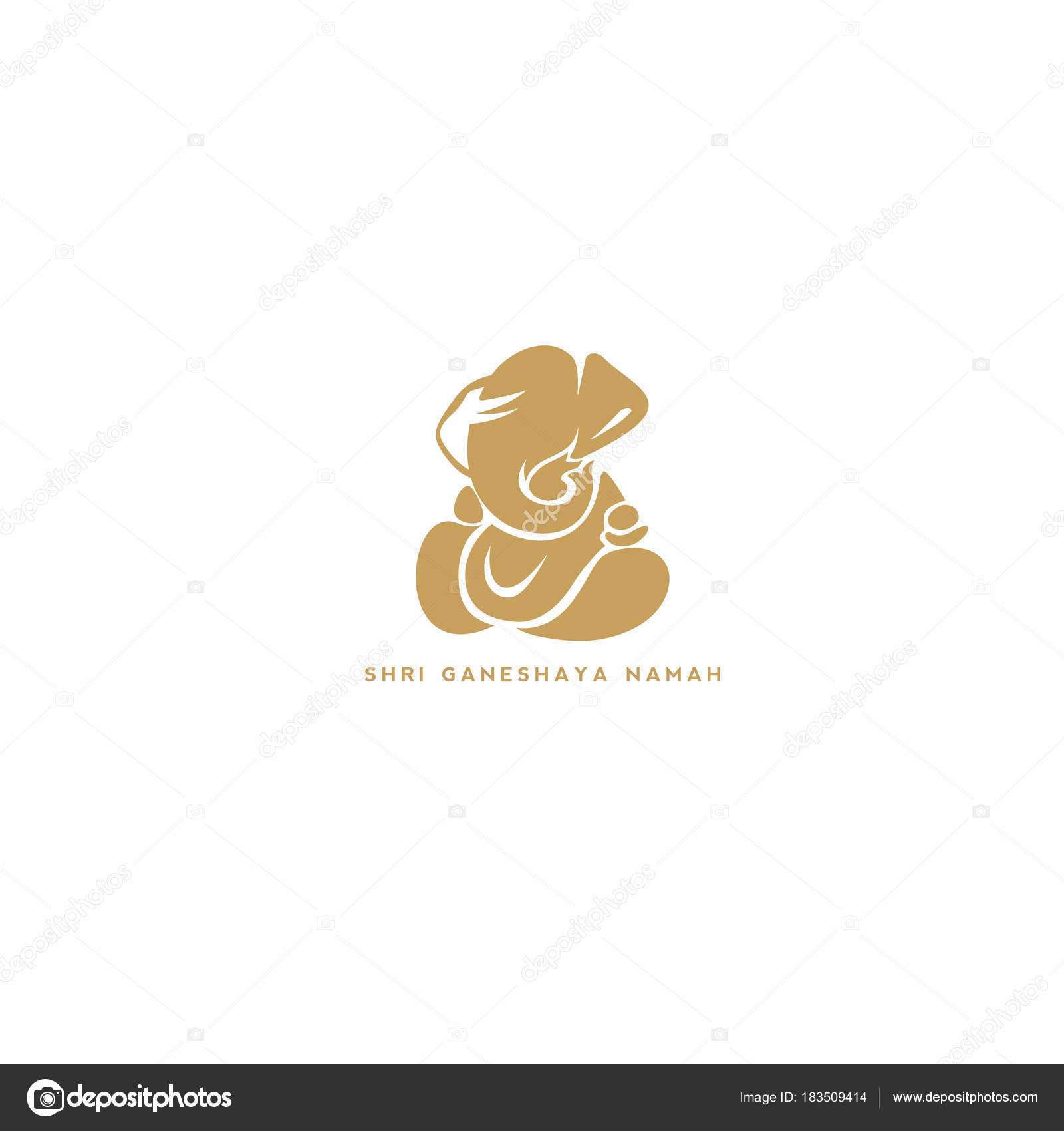 Lord Ganesh on white background vector illustration. Stock Vector Image by  ©vicasso #183509414