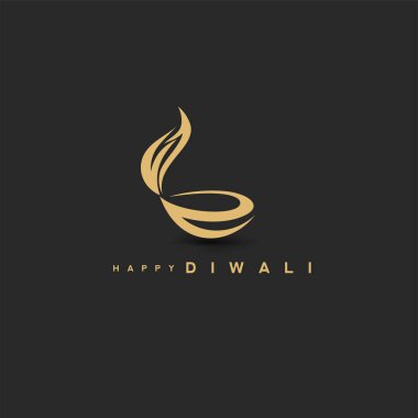 Altın diwali logo vektör çizim