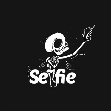 Sonsuz selfie vektör çizim.